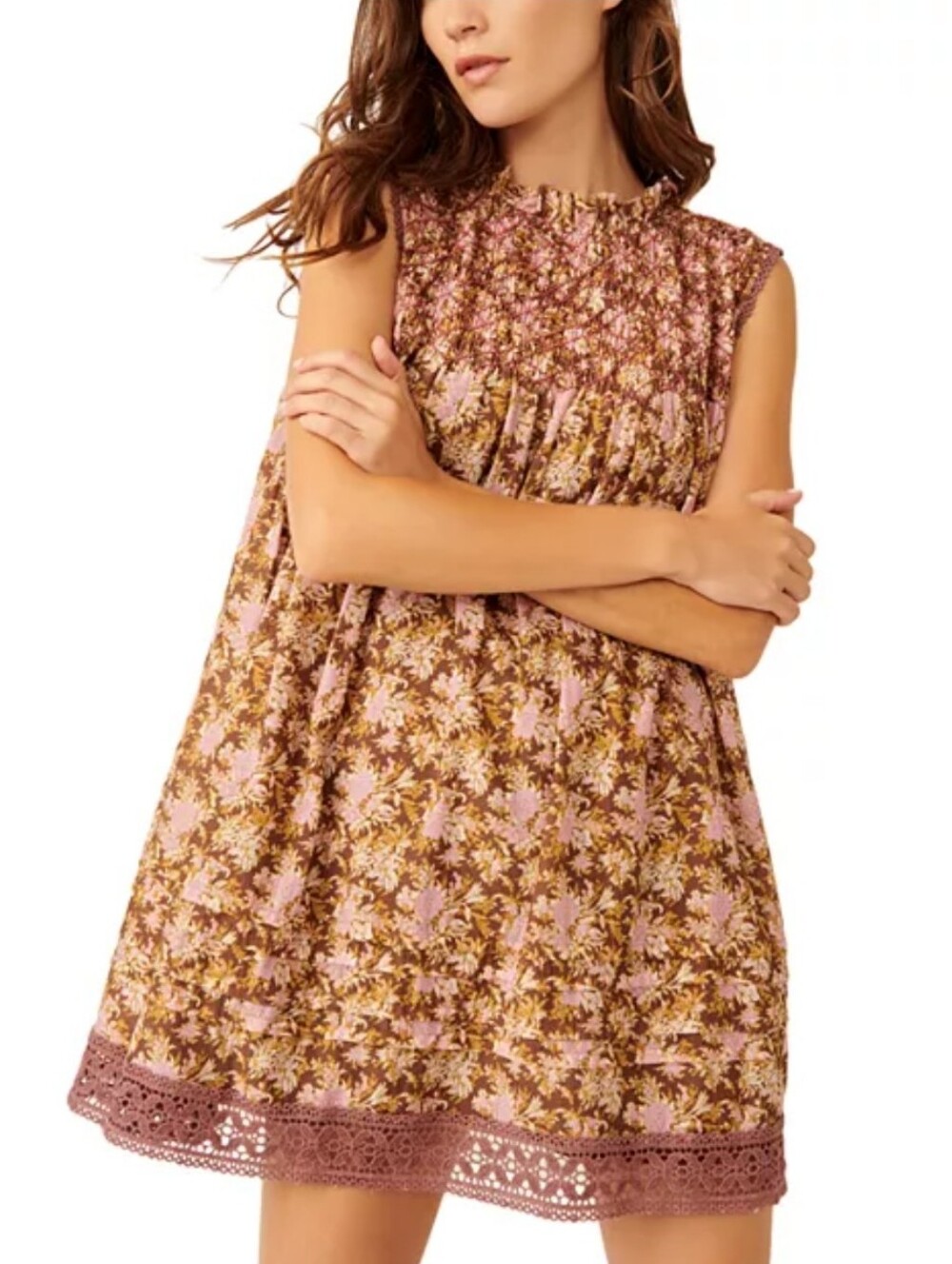 Free People Shea Printed Mini Dress. XS Excellent Condition